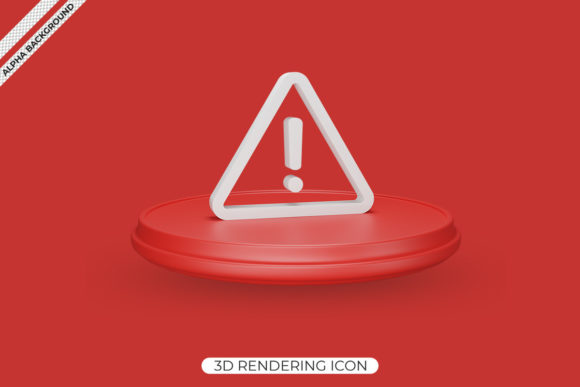 3d Danger Render Icon