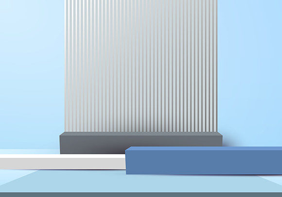 3D Geometric Podiums Blue Minimal Scene: A Modern Tool for Visual Workflow Integration