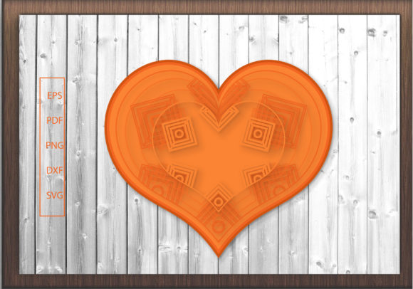 3d Heart Love Sign Layer Mandala SVG 35: A Unique Design for Creative Expression