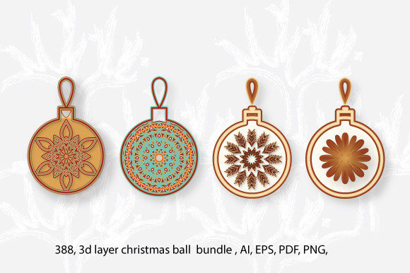3d Layer Floral Christmas Ball Bundle: A Festive Addition to Your Holiday Decor
