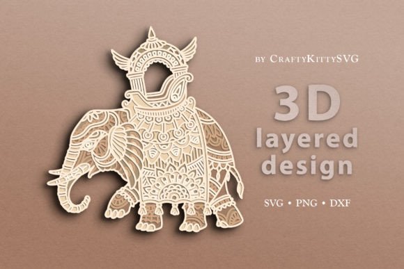 3D Layered Elephant SVG Cut File: A Creative Tool for Designers and Crafters