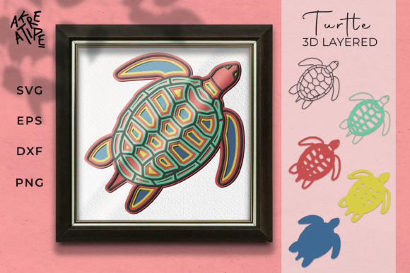 3D Layered Sea Turtle SVG: A Creative and Functional Design Element