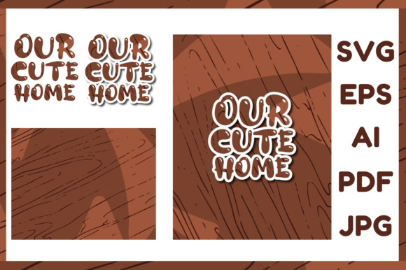 3D Layered SVG Our Cute Home
