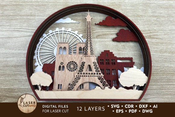 3D Multilayer Paris Laser Cut Files