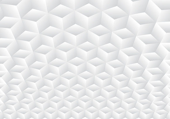 3D White Geometric Cubes Pattern Texture