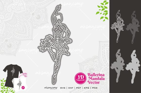 Ballerina Mandala SVG 3D Layered 5: A Creative Asset for Digital Designers
