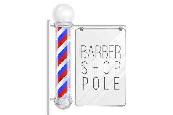 Barber Shop Pole Vector. Good for Design