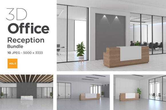 Beyond First Impressions: Exploring 3D Office Reception Mockup Vol 3 for Modern Design