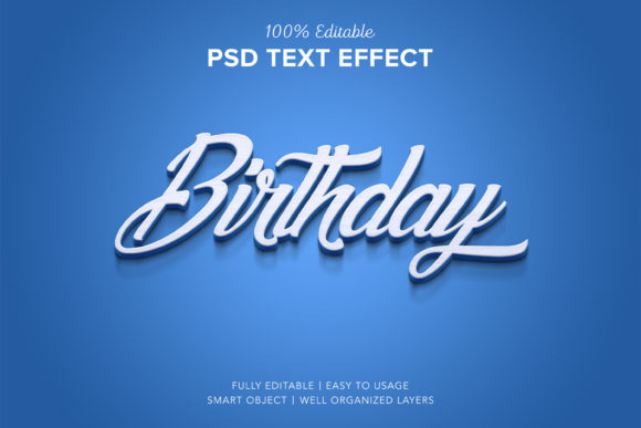 Birthday 3d Text Style Effect for Creative Expression