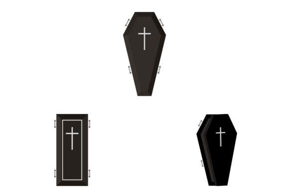 Halloween Coffin Element Vector Design