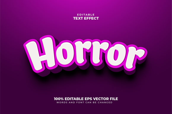 Horror 3D Text Effect and Editable Text Style