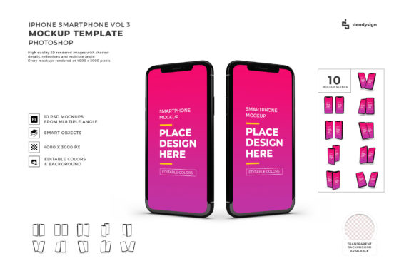 iPhone 3D Mockup Bundle Vol 3