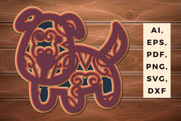 Multi Layer 3D Paper Cut Dog SVG: A Creative Tool for Paper Art Enthusiasts
