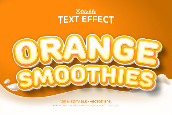 Orange Smoothies 3D Editable Text Effect: A Creative Tool for Digital Design