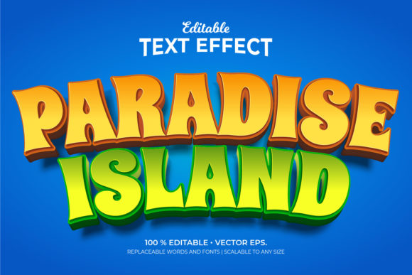 Paradise Island 3D Editable Text Effects: A New Dimension in Digital Creativity