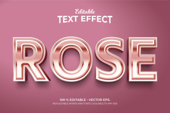 Rose 3D Style Editable Text Effects: A Creative Tool for Digital Design