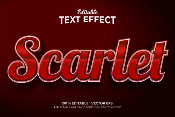 Scarlet 3D Style Editable Text Effects for Creative Expression