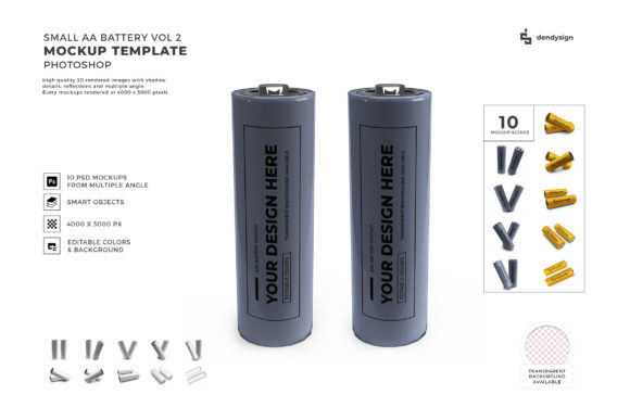 Small AA Battery 3D Mockup Set Bundle 2: A Practical Tool for Visual Workflow Integration
