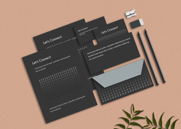 Stationary 3D PSD Mockup -Fully Editable